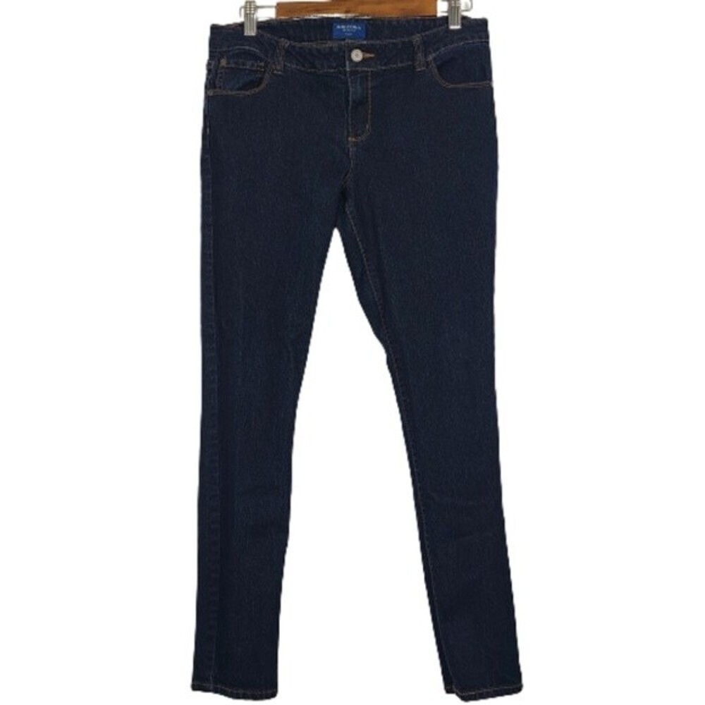 Arizona Skinny Jeans Boys Size 16 1/2 Plus Blue Adjustable Waist Denim